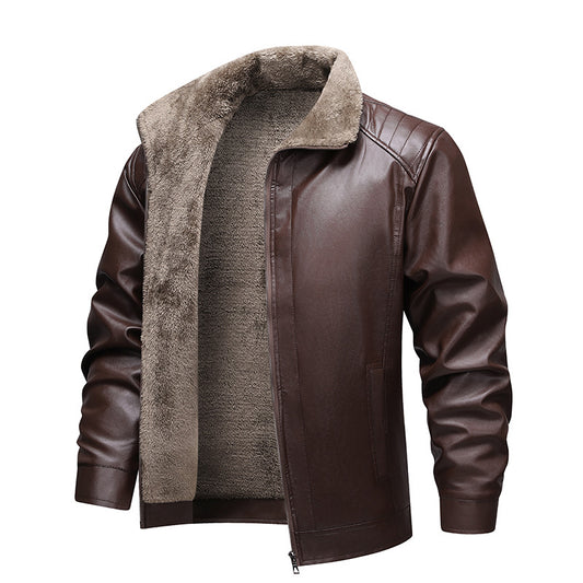 Leather Fleece Jacket